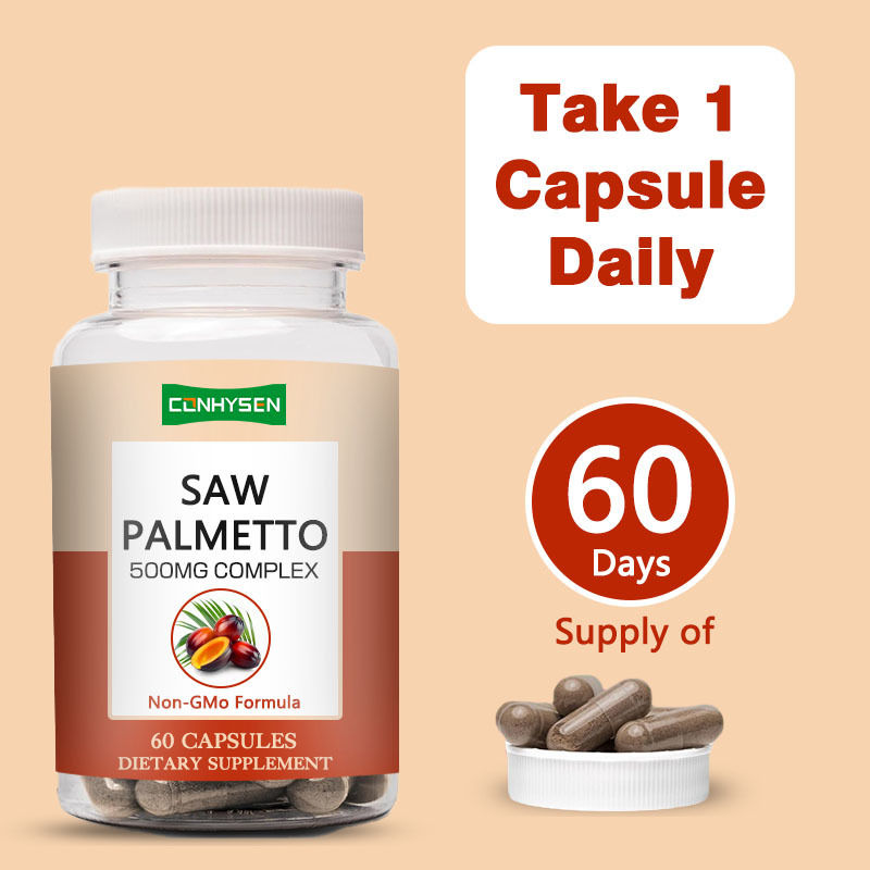 गैर जीएमओ सॉ पाल्मेटो कैप्सूल 500mg जटिल समर्थन हार्मोनल संतुलन बाल स्वास्थ्य