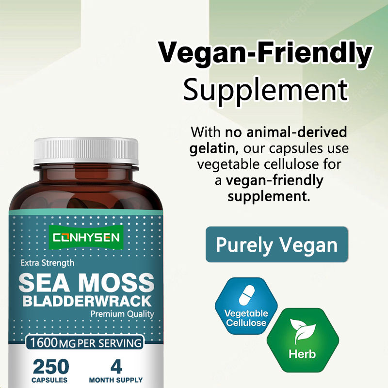 जैविक आयरिश मॉस कैप्सूल आंतों के स्वास्थ्य को बढ़ावा देता है