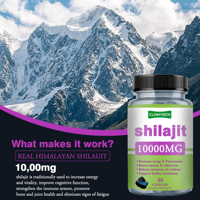 प्राइवेट लेबल 1000mg प्योर शिलाजीत कैप्सूल हेल्थ केयर कैप्सूल ऊर्जा और प्रदर्शन को बढ़ावा देता है