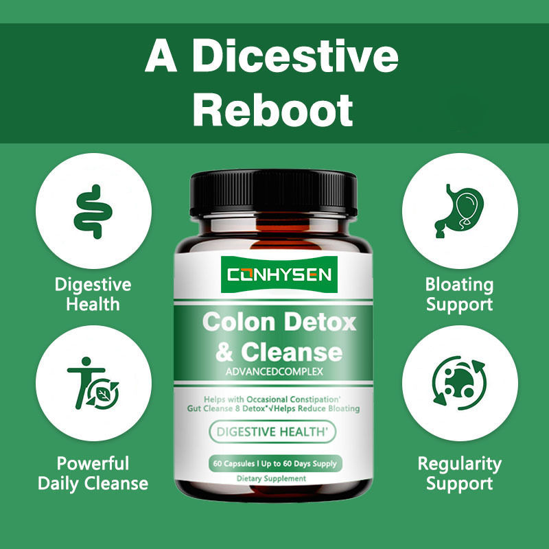 कस्टम लेबल कोलन डिटॉक्स एंड क्लींज कैप्सूल कभी-कभी कब्ज के साथ मदद करता है आहार पूरक