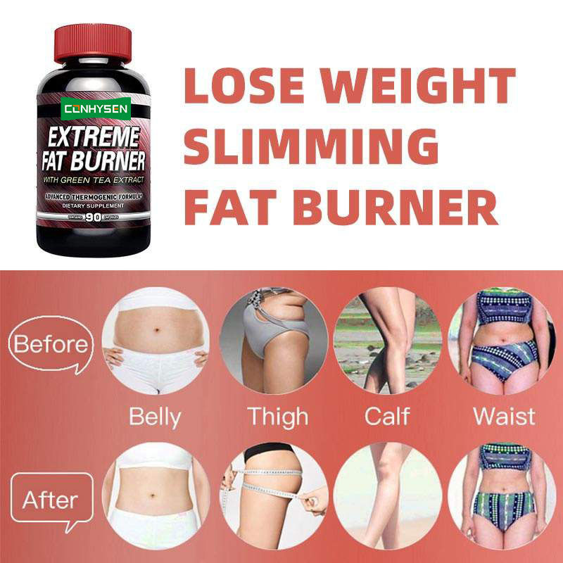 ग्रीन टी एक्सट्रैक्ट के साथ एक्सट्रीम थर्मोजेनिक फैट बर्नर, लक्षित वजन घटाने, नींद में सहायता, मूड में वृद्धि