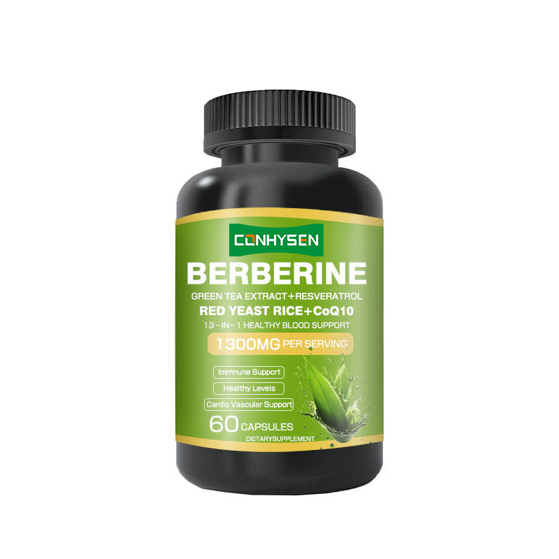 OEM/ODM 1300mg Berberine Capsules 13-In-1 for Healthy Blood Support ग्रीन टी एक्सट्रैक्ट सप्लीमेंट