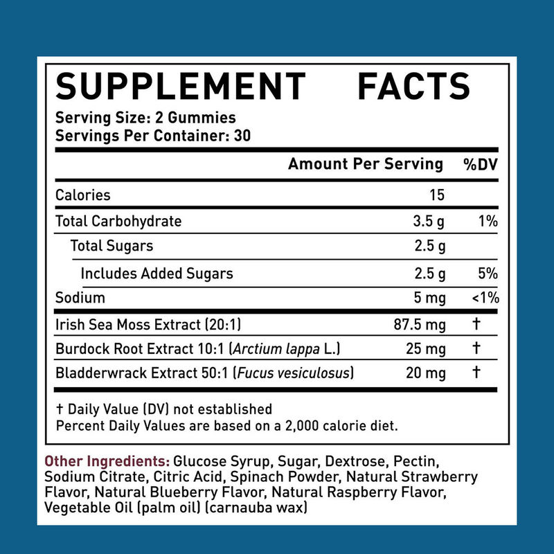 ऑर्गेनिक आयरिश सी मॉस एक्सट्रैक्ट गमियां फैक्ट्री सप्लाई, सफाई और डिटॉक्स के लिए