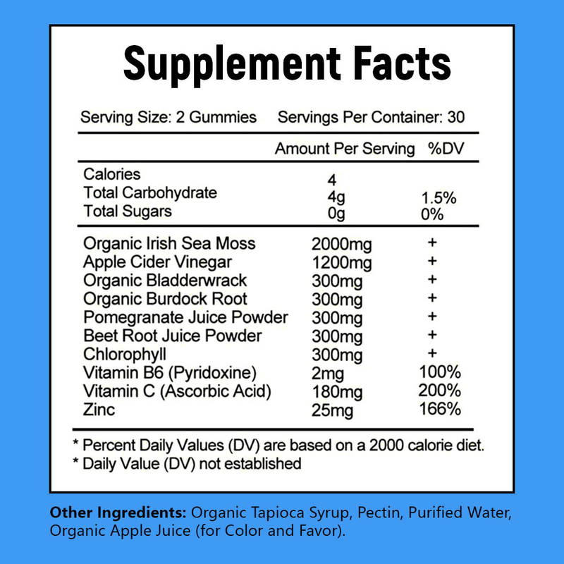 आपूर्तिकर्ता 10-इन-1 फार्मूला समुद्री मॉस गमीज प्रीमियम कस्टम बूस्ट चिकनी त्वचा