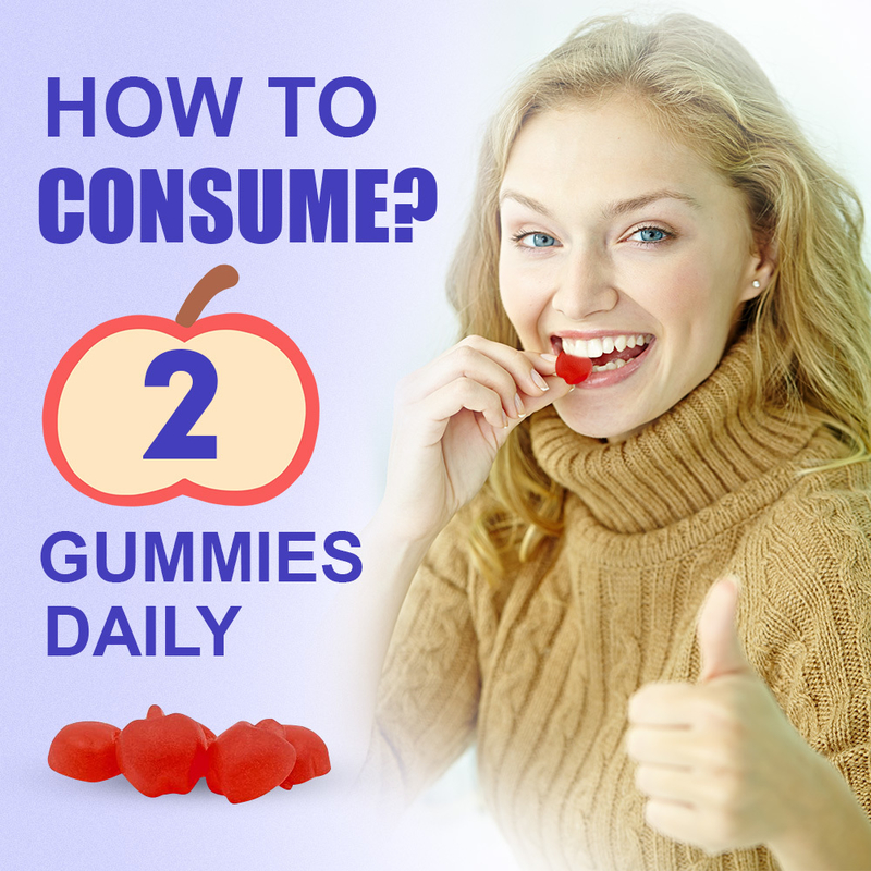 फैक्टरी एप्पल फ्लेवर एप्पल साइडर विनेगर गमीज़ डिटॉक्स को बढ़ावा देते हैं कस्टम ब्रांडेड