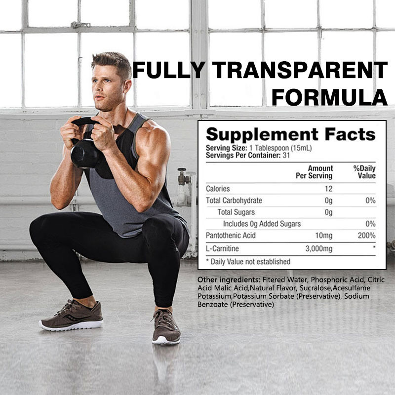 थोक अनुकूलन एल-कार्निटाइन लिक्विड शॉट्स वसा चयापचय और ऊर्जा उत्पादन को बढ़ावा देता है