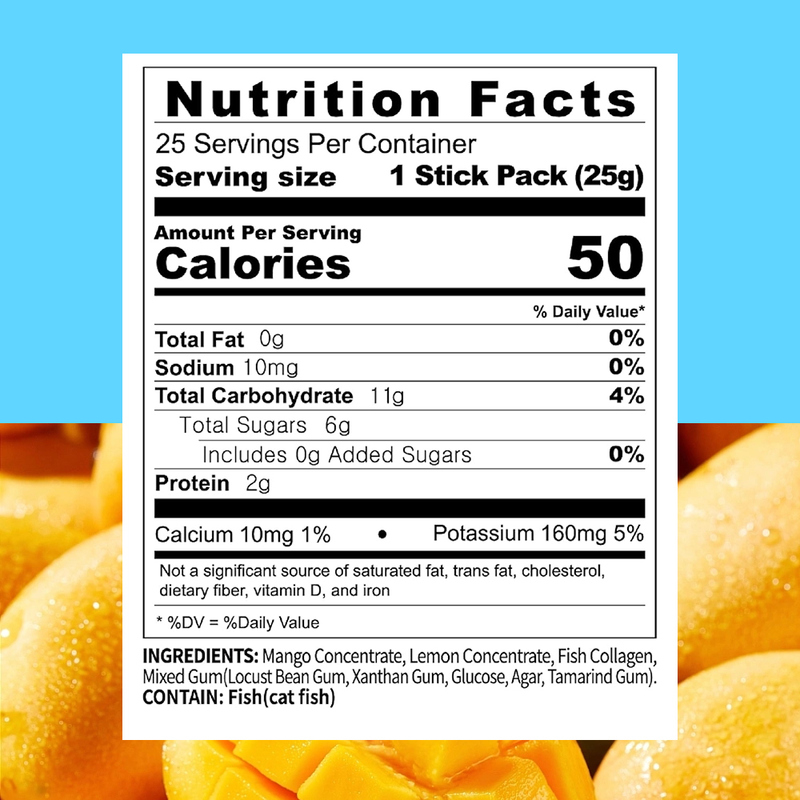 मैंगो के साथ कोलेजन जेली संयुक्त और हड्डी के स्वास्थ्य का समर्थन करती है, कस्टम ब्रांडेड
