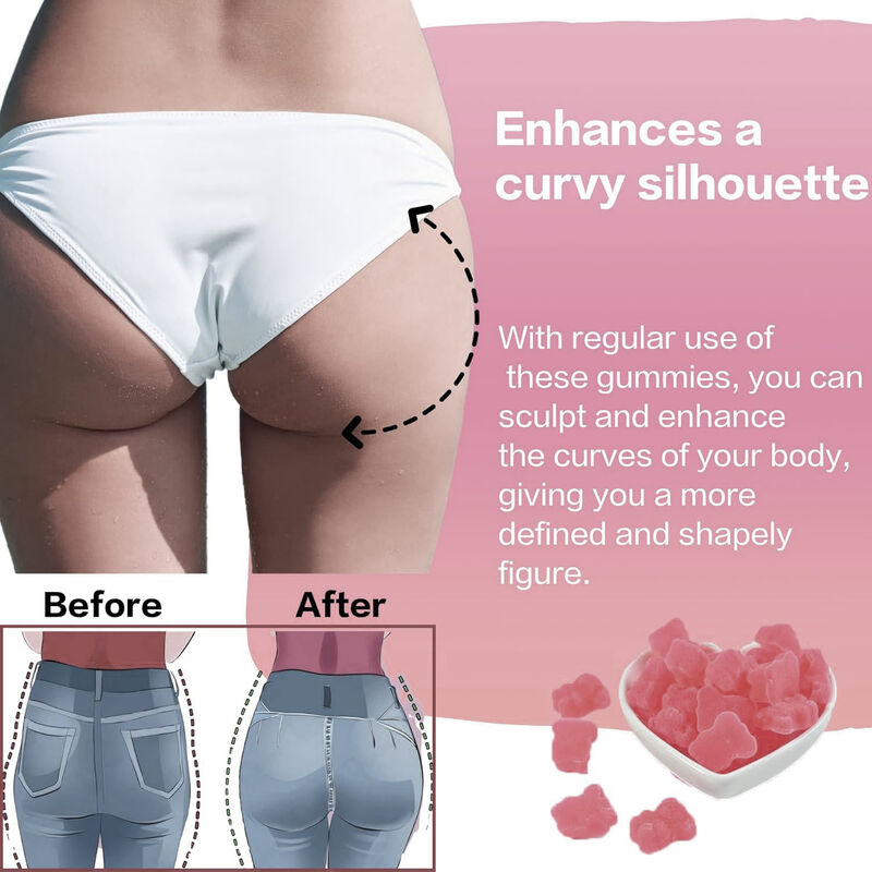 OEM प्राइवेट लेबल BBL Gummies Gummy Candy Butt Enhancement हिप बूस्टर वयस्कों के लिए बच्चों या गर्भवती महिलाओं के लिए नहीं