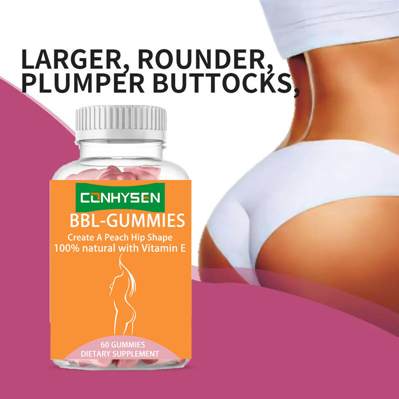 OEM प्राइवेट लेबल BBL Gummies Gummy Candy Butt Enhancement हिप बूस्टर वयस्कों के लिए बच्चों या गर्भवती महिलाओं के लिए नहीं