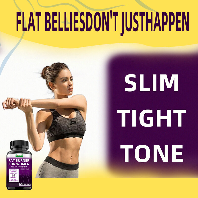 निजी लेबल वसा बर्नर कैप्सूल सीएलए कॉम्प्लेक्स आहार पूरक महिलाओं के लिए मांसपेशियों को बढ़ावा देता है वजन घटाने की गोलियां आहार फाइबर