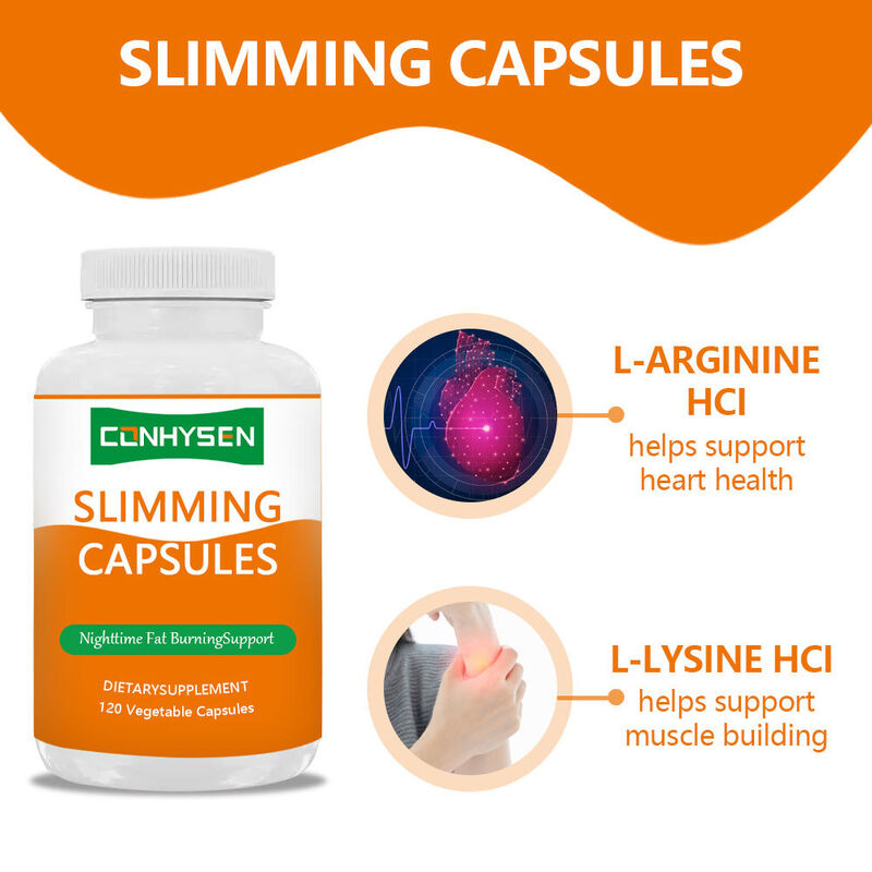 कारखाने की कीमत हर्बल सप्लीमेंट्स स्लिमिंग कैप्सूल के साथ ऊर्जा के स्तर का समर्थन करने में मदद करने के लिए L-Lysine HCL स्लिमिंग कैप्सूल