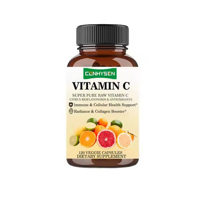विटामिन सी कैप्सूल 200mg प्रतिरक्षा समर्थन हृदय मस्तिष्क स्वास्थ्य स्वामित्व मिश्रण