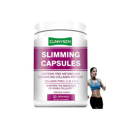 स्लिमिंग कैप्सूल दृश्य सेल्युलाईट को कम करने में सहायक वसा जलने वाला पूरक