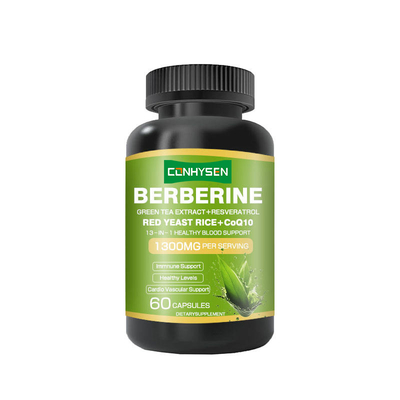 OEM/ODM 1300mg Berberine Capsules 13-In-1 for Healthy Blood Support ग्रीन टी एक्सट्रैक्ट सप्लीमेंट