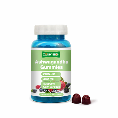 तनाव से राहत और फोकस के लिए OEM अश्वगंधा गमियां 300mg