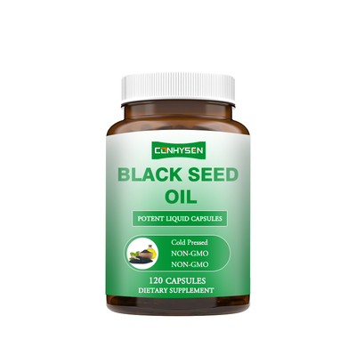 ब्लैक सीड ऑयल कैप्सूल 500mg हृदय स्वास्थ्य और बाल त्वचा नाखून के लिए