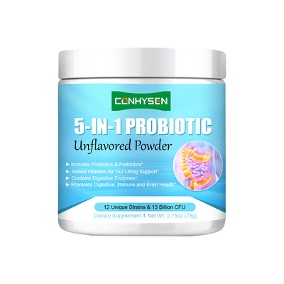 5-इन-1 प्रोबायोटिक पाउडर प्रतिरक्षा पाचन स्वास्थ्य को बढ़ावा देता है निर्माता कस्टम