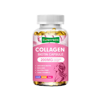 200mg कोलेजन कैप्सूल प्रीमियम कस्टम मजबूत नाखून चमकदार त्वचा आपूर्तिकर्ता